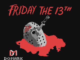 Friday The 13th: The Computer Game title screen for Commodore 64